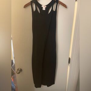 LNA Black Midi Dress